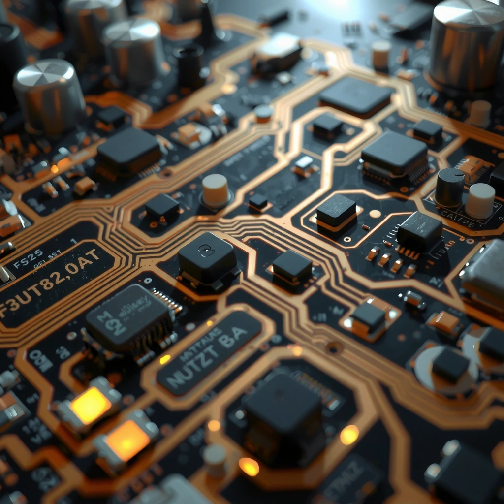Abstract technical circuit detail